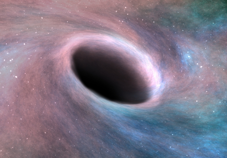 Représentation artistique d'un trou noir